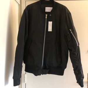 NWT XL Men’s Black Bomber Jacket - thick / lined
